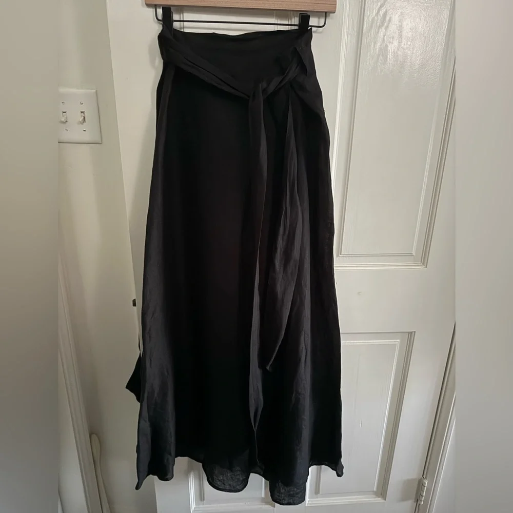 OZMA The Wrap Skirt Light Linen Black M/L - Picture 2 of 7